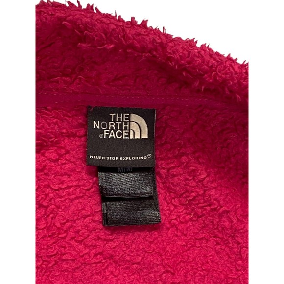 North Face Women's Medium Pink Sherpa Fleece Full ZIp Long Sleeve Jacket - Picture 5 of 8